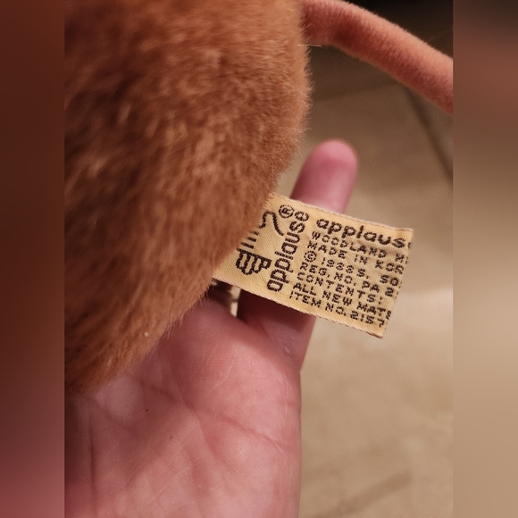 Chris Mouse Plush Christmas Mouse Vintage RARE NWT Caroler 1988 Applause (X) - Picture 6 of 8